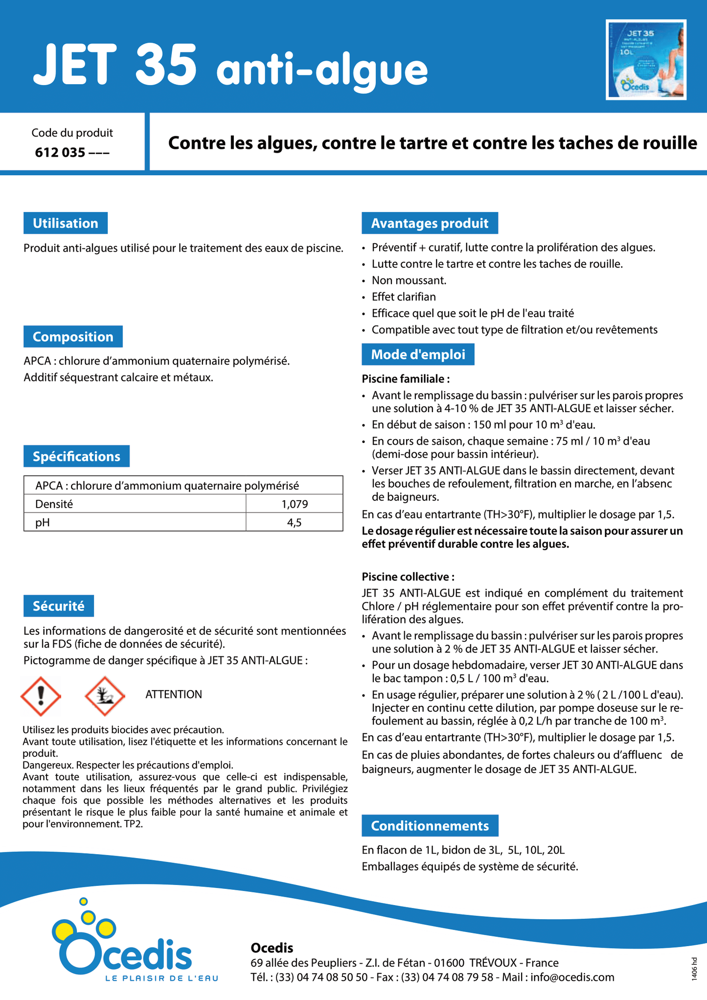 ANTI-ALGUE JET 35 - Fraville