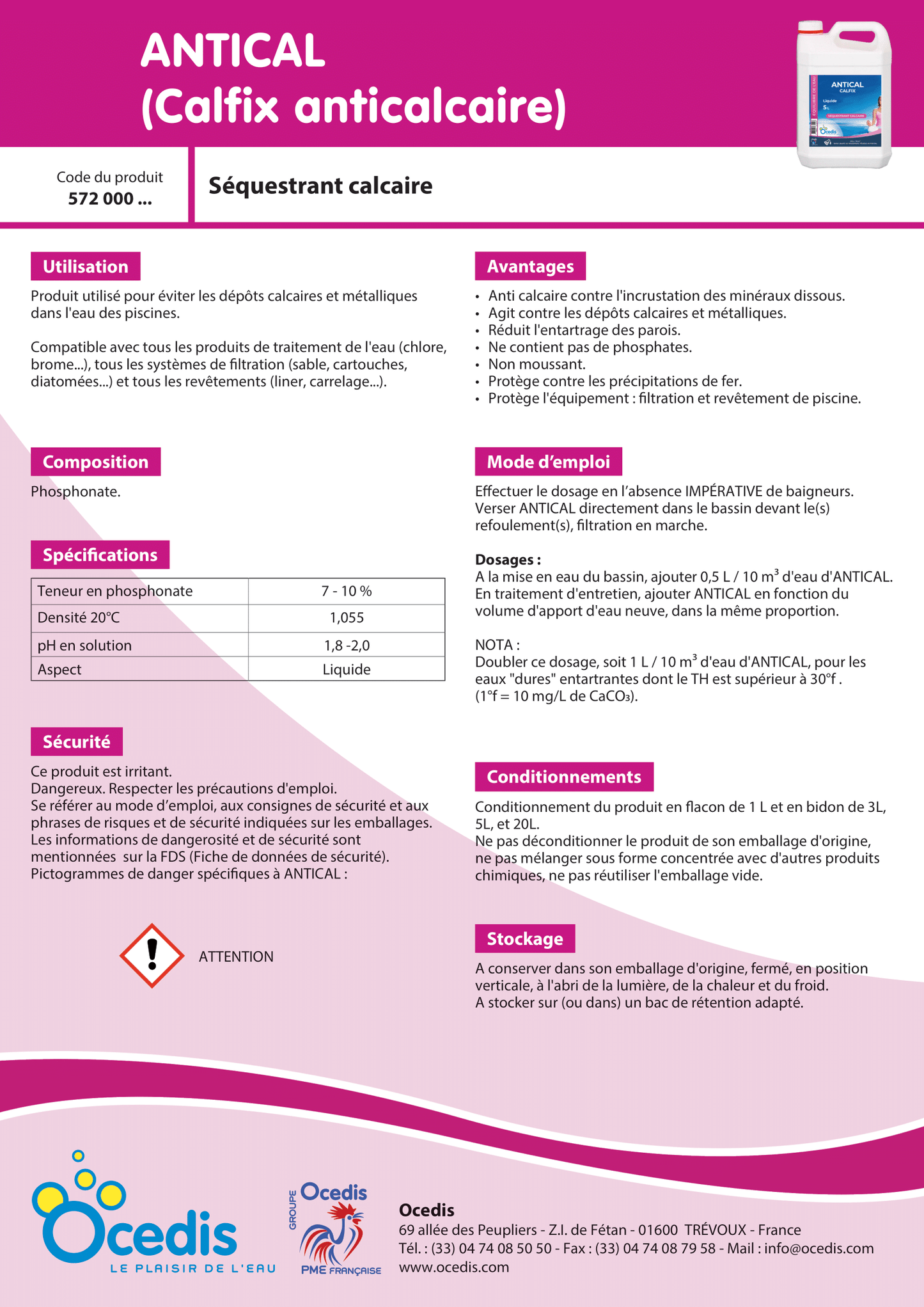 ANTICAL – CALFIX - Fraville