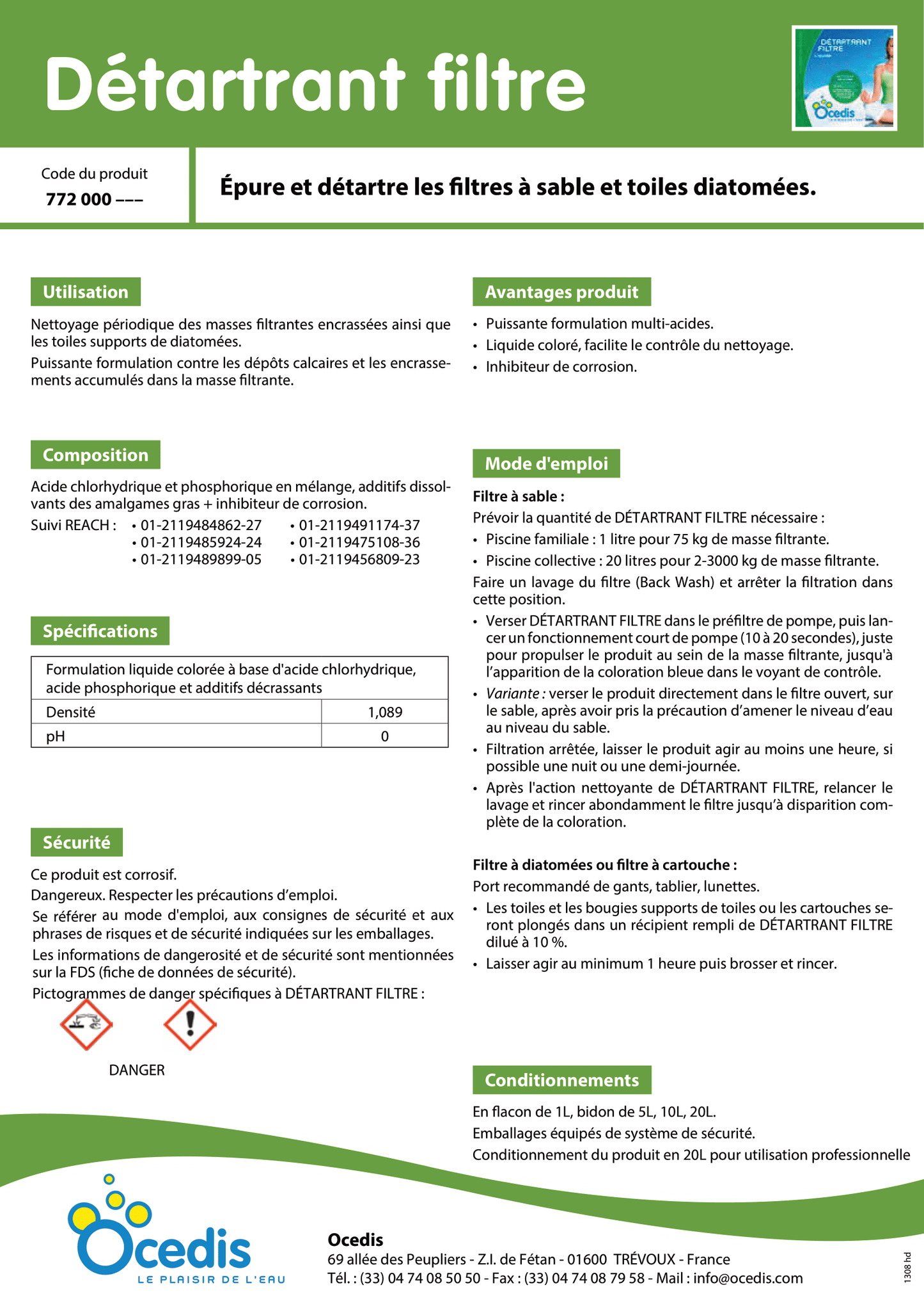 DETARTRANT FILTRE - Fraville