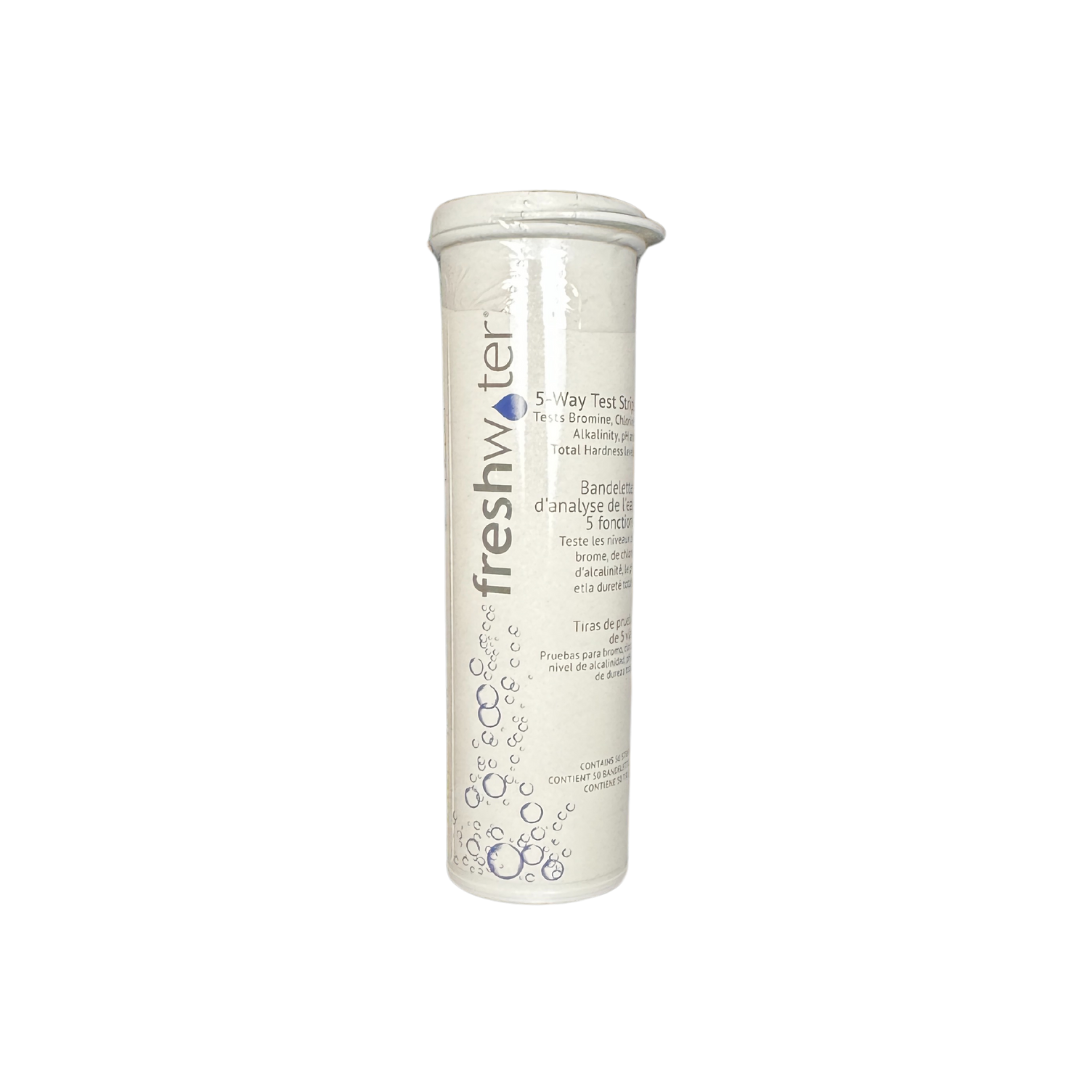 INSTA-TEST BLANC 5 FONCTIONS Cl/Br/pH/TAC/TH (50 TESTS) - Fraville