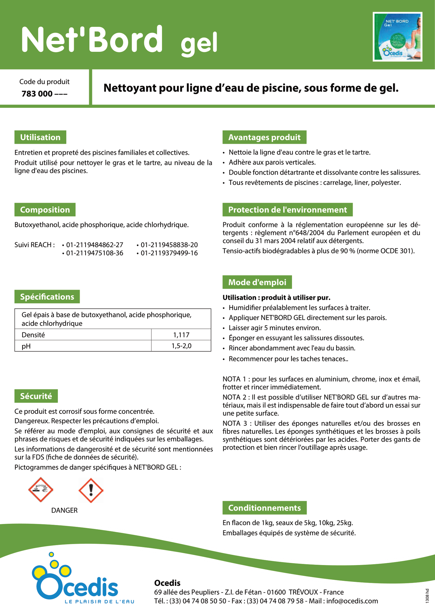 NET BORD GEL - Fraville