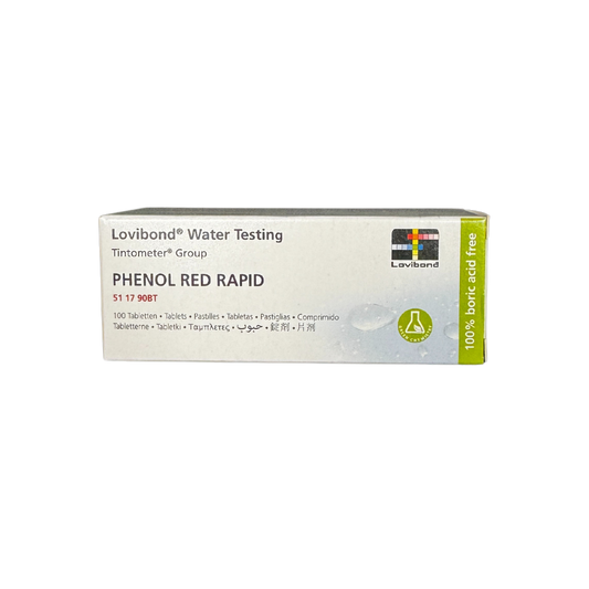 REACTIF pH RED PHENOL RAPIDE / PLAQUETTE DE 10 COMPRIMES - Fraville